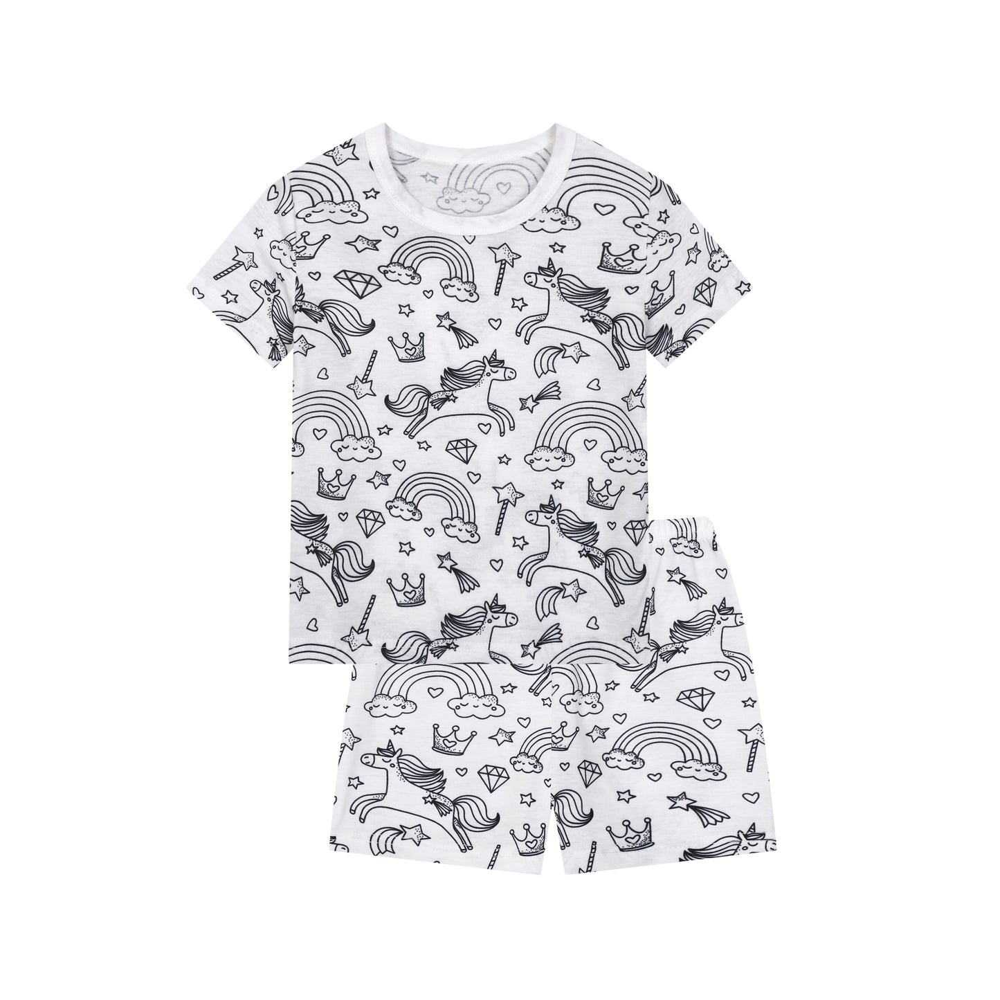 MagiColor™ Short Sleeve Pajamas | Two Piece Set