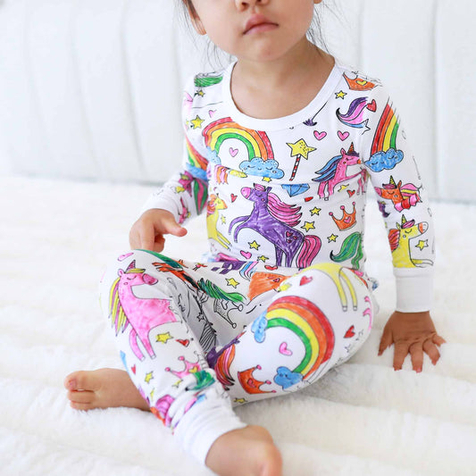 MagiColor™ Pajamas | Two Piece Set Unicorn